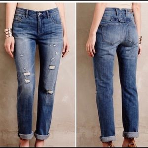 Pilcro and the Letterpress Distressed Buckle Jeans